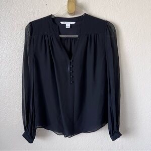 Diane Von Furstenberg DVF chloe silk top size 2
